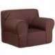 MFO Oversized Solid Brown Kids Chair