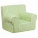 MFO Small Green Dot Kids Chair with White Piping