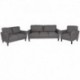 MFO Churchill Collection 3 Piece Upholstered Set in Dark Gray Fabric