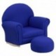 MFO Kids Blue Fabric Rocker Chair and Footrest