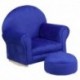 MFO Kids Blue Microfiber Rocker Chair and Footrest