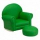 MFO Kids Green Vinyl Rocker Chair and Footrest
