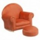 MFO Kids Orange Microfiber Rocker Chair and Footrest