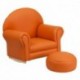 MFO Kids Orange Vinyl Rocker Chair and Footrest