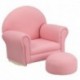 MFO Kids Pink Fabric Rocker Chair and Footrest