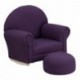 MFO Kids Purple Fabric Rocker Chair and Footrest