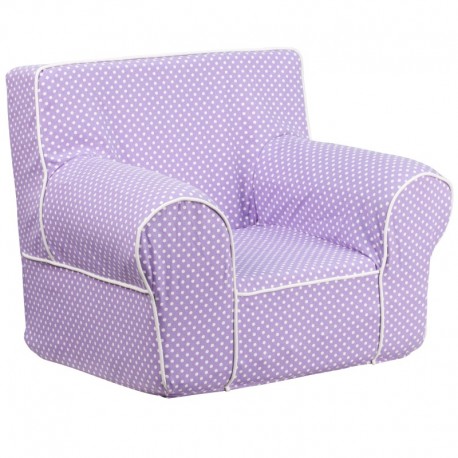 MFO Small Lavender Dot Kids Chair with White Piping