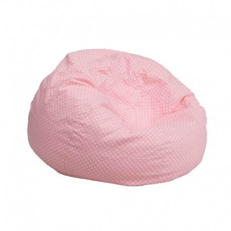 MFO Small Light Pink Dot Kids Bean Bag Chair