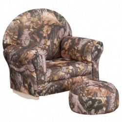 MFO Kids Camouflage Fabric Rocker Chair and Footrest