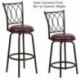 MFO 29'' Brown Metal DUAL Height Counter or Bar Stool with Brown Leather Swivel Seat