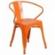 MFO Orange Metal Chair with Arms