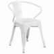 MFO White Metal Chair with Arms