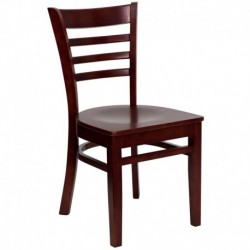 MFO Mahogany Finished Ladder Back Wooden Restaurant Chair