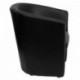 MFO Black Leather Barrel-Shaped Guest Chair