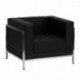 MFO Immaculate Collection Contemporary Black Leather Chair with Encasing Frame