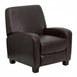 MFO Brown Leather Push Back Recliner