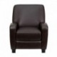 MFO Brown Leather Push Back Recliner