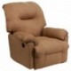 MFO Contemporary Calcutta Camel Microfiber Power Chaise Recliner with Push Button