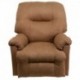 MFO Contemporary Calcutta Camel Microfiber Power Chaise Recliner with Push Button