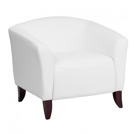 MFO Emperor Collection White Leather Chair