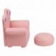 MFO Kids Pink Princess Chair and Footrest