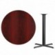 MFO 42'' Round Mahogany Laminate Table Top with 33'' x 33'' Bar Height Table Base