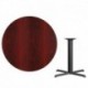 MFO 42'' Round Mahogany Laminate Table Top with 33'' x 33'' Table Height Base