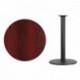 MFO 36'' Round Mahogany Laminate Table Top with 24'' Round Bar Height Table Base