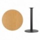 MFO 36'' Round Natural Laminate Table Top with 24'' Round Bar Height Table Base
