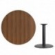 MFO 42'' Round Walnut Laminate Table Top with 24'' Round Table Height Base