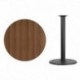MFO 36'' Round Walnut Laminate Table Top with 24'' Round Bar Height Table Base