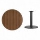 MFO 36'' Round Walnut Laminate Table Top with 24'' Round Table Height Base