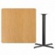 MFO 42'' Square Natural Laminate Table Top with 33'' x 33'' Bar Height Table Base