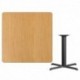 MFO 42'' Square Natural Laminate Table Top with 33'' x 33'' Table Height Base
