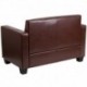 MFO Primo Collection Brown Leather Loveseat