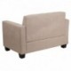 MFO Primo Collection Light Brown Microfiber Loveseat