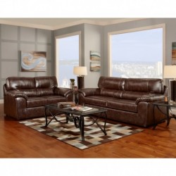 MFO Living Room Set in Cheyenne Cafe Leather