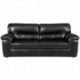 MFO Taos Black Leather Sofa