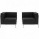 MFO Immaculate Collection Black Leather 2 Piece Corner Chair Set