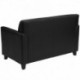 MFO Able Collection Black Leather Love Seat