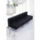 MFO Immaculate Collection Contemporary Black Leather Love Seat with Encasing Frame
