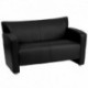 MFO Sage Collection Black Leather Love Seat