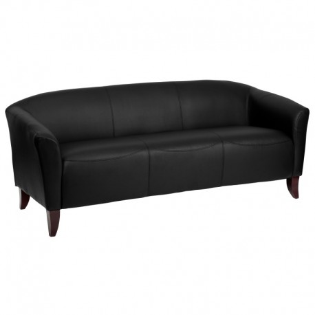 MFO Emperor Collection Black Leather Sofa