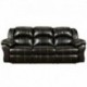 MFO Taos Black Leather Reclining Sofa