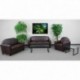 MFO Presidential Collection Brown Leather Sofa
