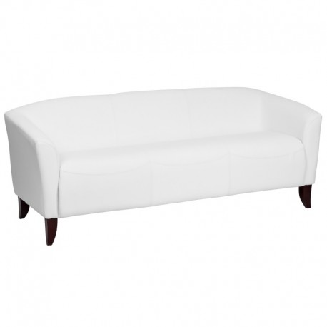 MFO Emperor Collection White Leather Sofa
