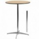 MFO 30'' Round Wood Cocktail Table with 30'' and 42'' Columns
