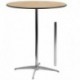 MFO 36'' Round Wood Cocktail Table with 30'' and 42'' Columns