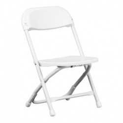 MFO Kids White Plastic Folding Chair