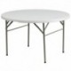 MFO 48'' Round Bi-Fold Granite White Plastic Folding Table